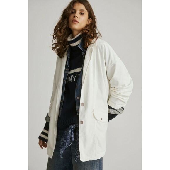 Anthropologie Pilcro Washed Corduroy Oversized Blazer Jacket - Picture 1 of 10